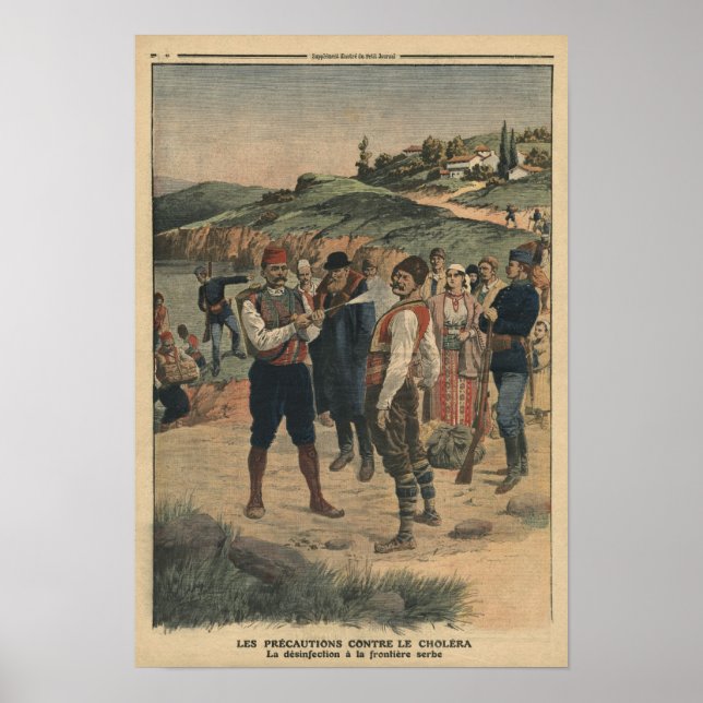 Precautions taken to prevent cholera poster (Front)