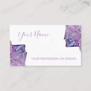 Precious amethyst gem jewelers jewellery business  card