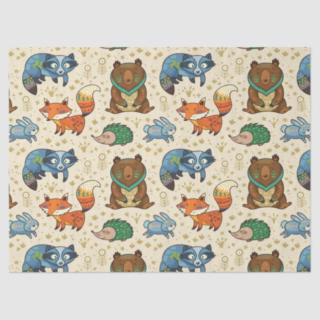 Precious Animals of the Wild Tissue Paper (Front)