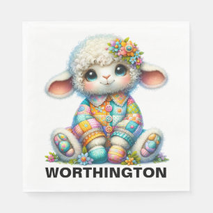 Precious Baby Animals Theme - Invitation Napkin