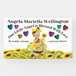 Precious Baby Sunflower Theme Banner