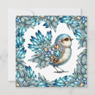 Precious Bling Birds Theme Invitation