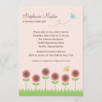 Precious Blooms Baby Shower Invitation