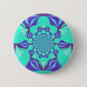 Precious blue 6 cm round badge