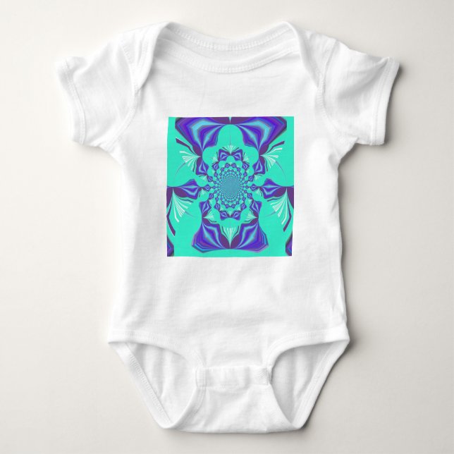 Precious blue baby bodysuit (Front)