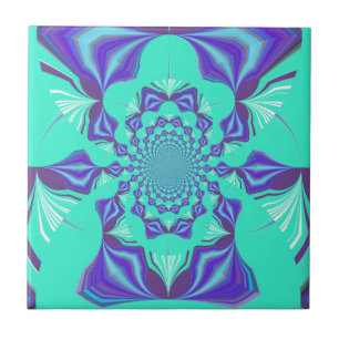 Precious blue ceramic tile