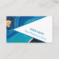 Precious blue crystal gem business card
