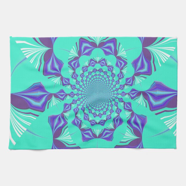Precious blue tea towel (Horizontal)