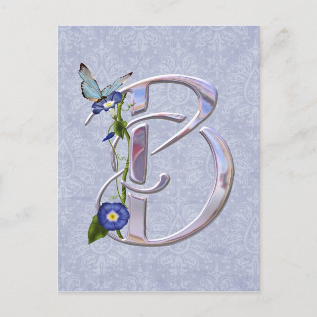 Precious Butterfly Initial B Postcard (Front)