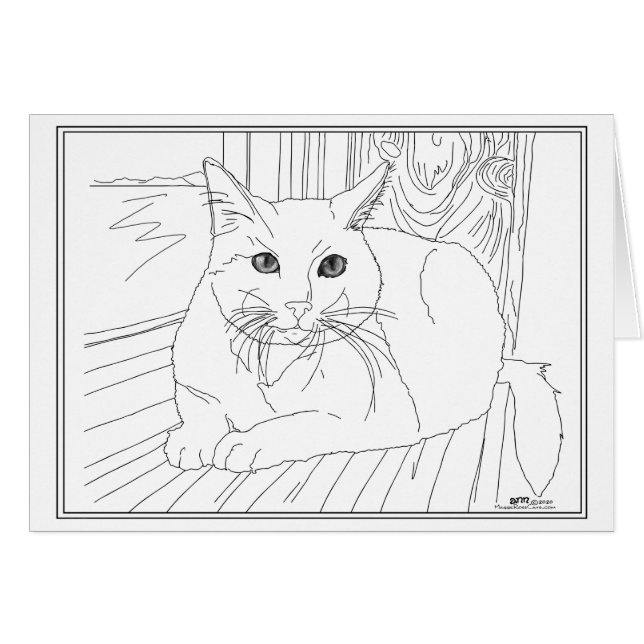 Precious Cat in Window (Front Horizontal)