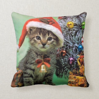 Precious Christmas Cat Cushion