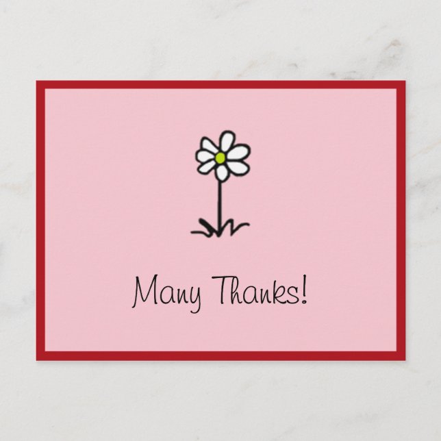 Precious Daisy Many Thanks Personalised Card (Front)