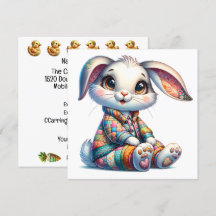 Precious Easter Bunny Theme Invitation