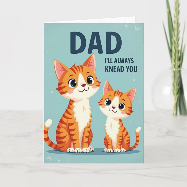 Precious Feline Fathers Day Card (Front)