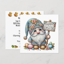 Precious Gnome Easter Theme Invitation