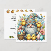 Precious Gnome Easter Theme Invitation