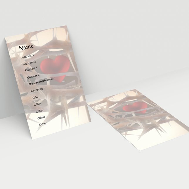 Precious Heart  business-card template Business Card (Creator Uploaded)