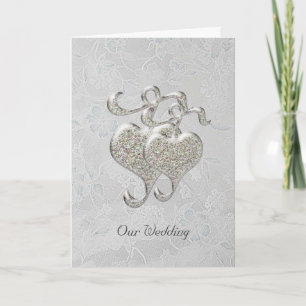 Precious Hearts Wedding Invitation Card