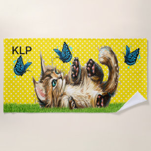 Precious Kitten Beach Towel