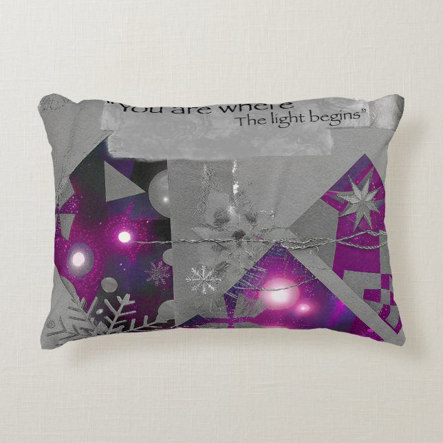 Precious Light – Violet Gem Accent Pillow (Front)