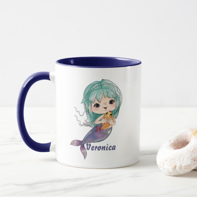 Precious Mermaid  Mug (With Donut)