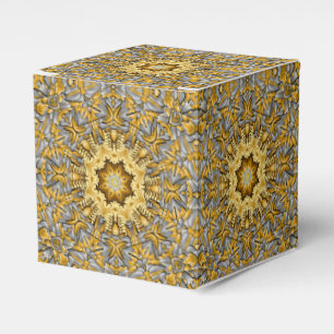 Precious Metal Gold  Silver Vintage Kaleidoscope Favour Box