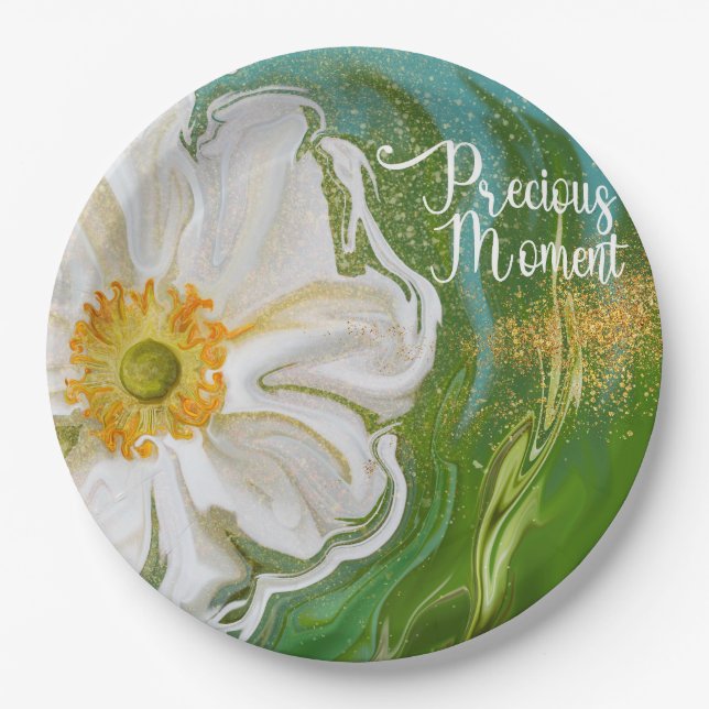 Precious moment - Anemone flower power Paper Plate (Front)