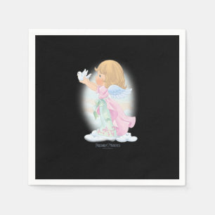 Precious Moments Christmas Cute Angel and Dove Pre Napkin