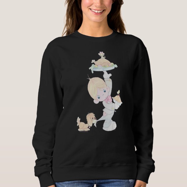 Precious Moments Thanksgiving Turkey Dinner Doll Sweatshirt (Front)