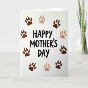 Precious Mothers Day Paws Art Card