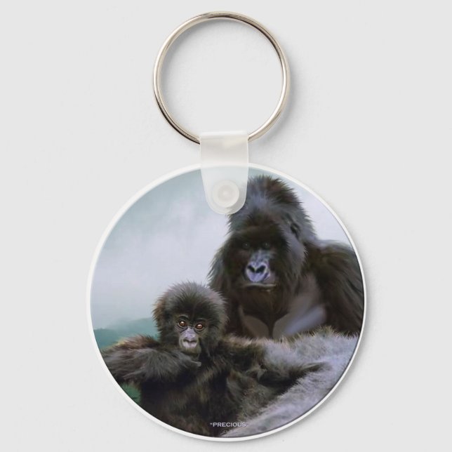 PRECIOUS ~ Mtn Gorilla Key-chain Key Ring (Front)