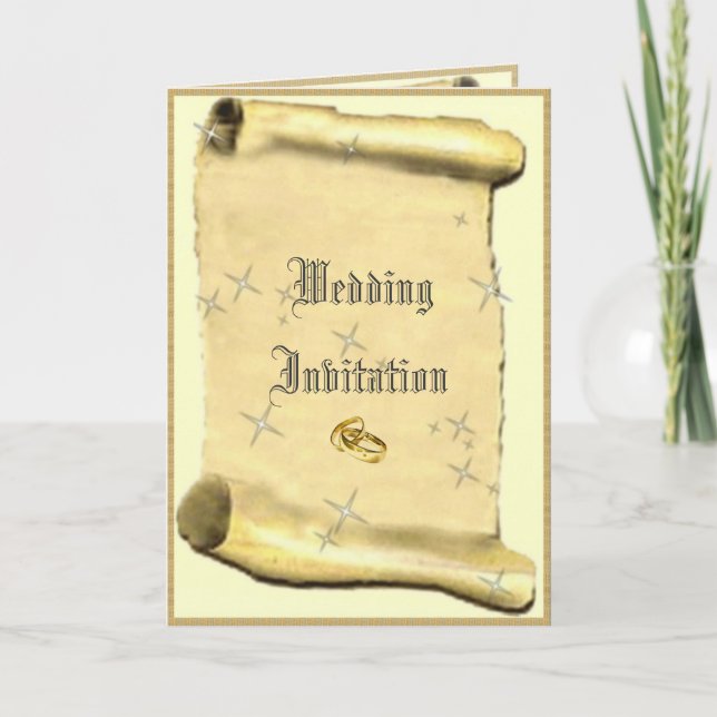 Precious Paper Wedding Invitation Card (Front)