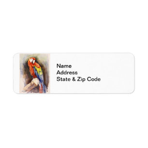 Precious Parrot Avery Label Return Address Label