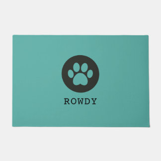 Precious Pawcels logo customisable food mat