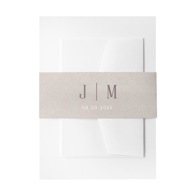 precious Pearl |  Wedding Belly Band Invitation Belly Band (Front Example)