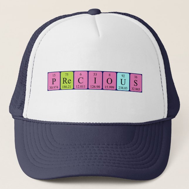 Precious periodic table name hat (Front)