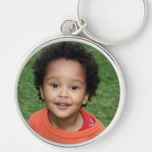 Precious Photo Memory Mother's Day Silver Round K Key Ring