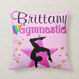 PRECIOUS PINK PERSONALIZED GYMNASTICS PILLOW