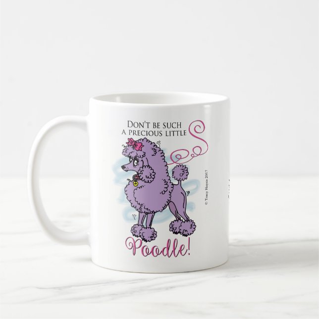 Precious poodle coffee mug gift (Left)