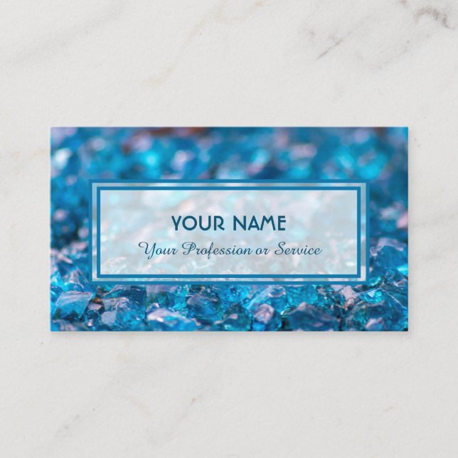 Precious sapphire gem business card (Front)