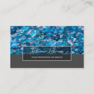 Precious sapphire gems luxury crystal jewellery business card