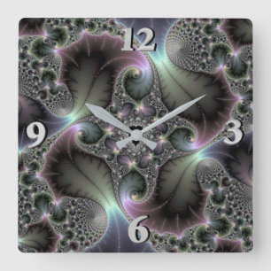 Precious Spiral Square Wall Clock