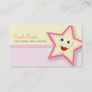 Precious Star Mummy Card Baby Pink Business Card