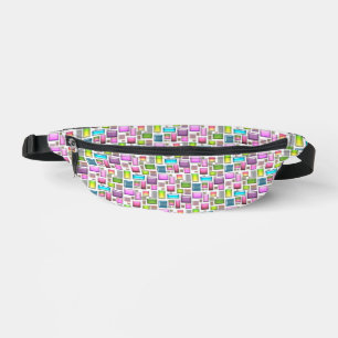 Precious stones and mother of pearl bum bags