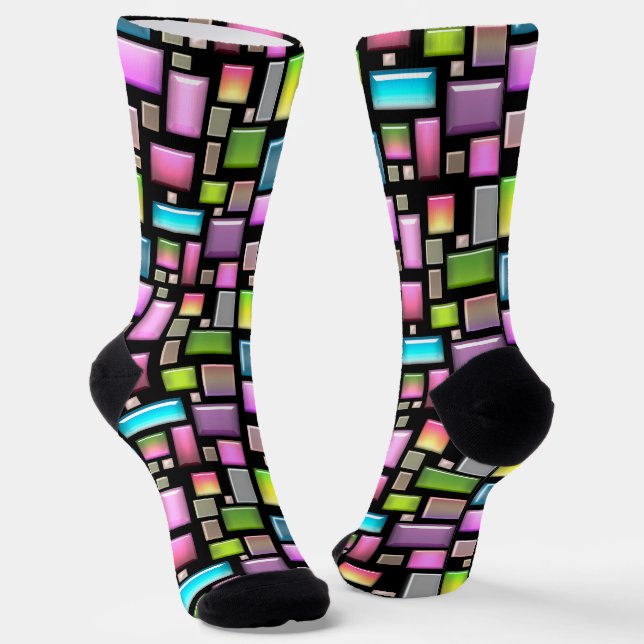 Precious stones and mother of pearl  socks (Angled)
