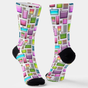 Precious stones and mother of pearl socks