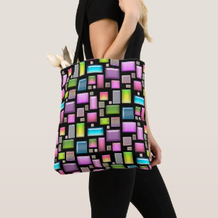 Precious stones and mother of pearl tote bag