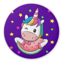 Precious Unicorn Ceramic Knob