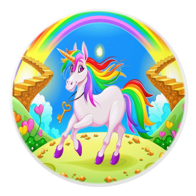 Precious Unicorns Ceramic Knob (Front)