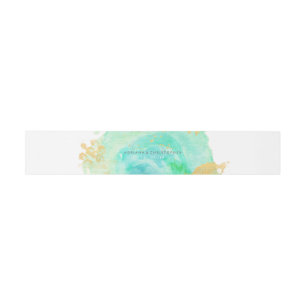 Precious Watercolor Envelope Belly band Invitation Belly Band